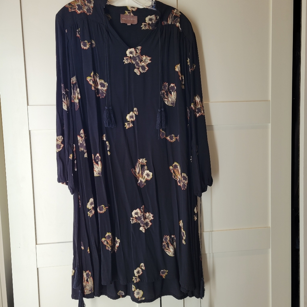 Anthtopologie Black Dress With Tassels